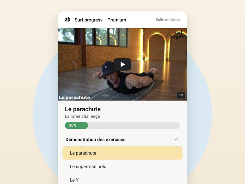 L'exercice du parachute dans la Rame Challenge