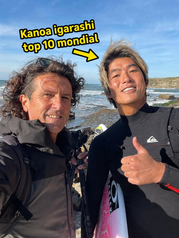 Philippe Malvaux avec Kanoa Igarashi