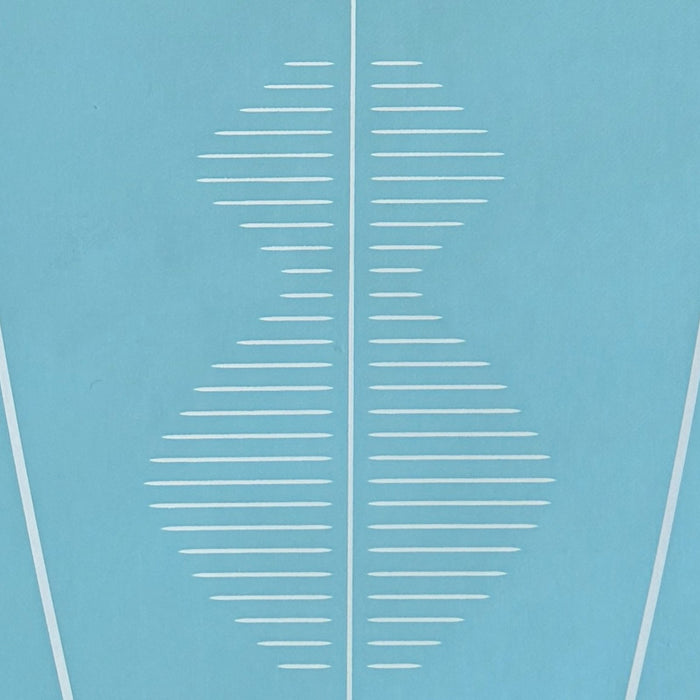 La zone de lignes horizontales à l'arrière du tapis