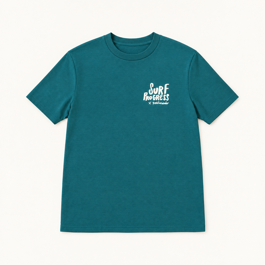 T-shirt Surf Progress Glazed Green, vu de face